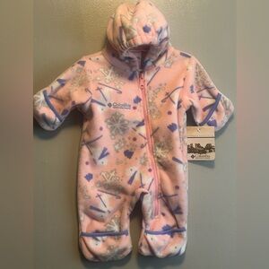 Columbia Infant Fleece Bunting Suit in Pink and Purple